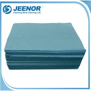 蓝色增强工业清洁纸擦拭四分之一折叠包装